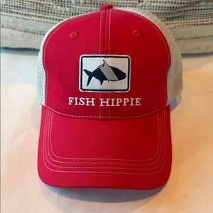 Fish Hippie Classic Red and Gray Ball Cap Hat